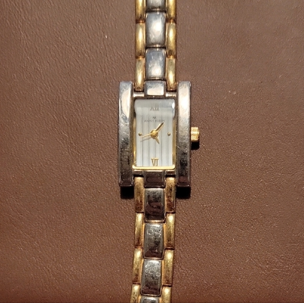 Anne Klein Elegant Gold and Silver Two-Tone Watch